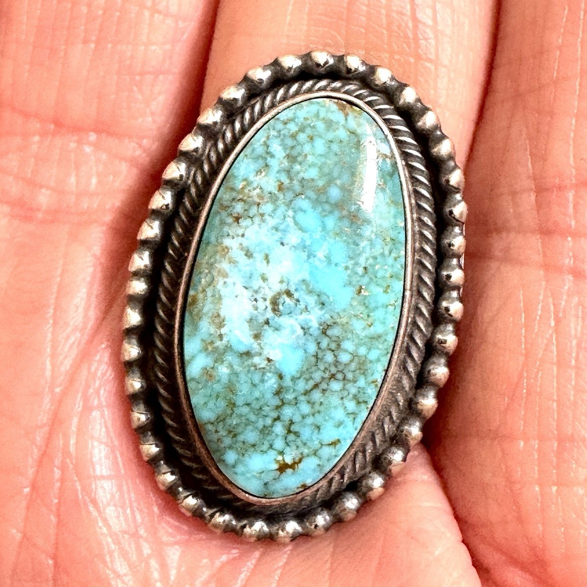 Exceptional Native American Navajo Signed Sonoran Turquoise Sterling Silver Bracelet Exceptional Native American Navajo Signed Sonoran Turquoise Sterling Silver Bracelet