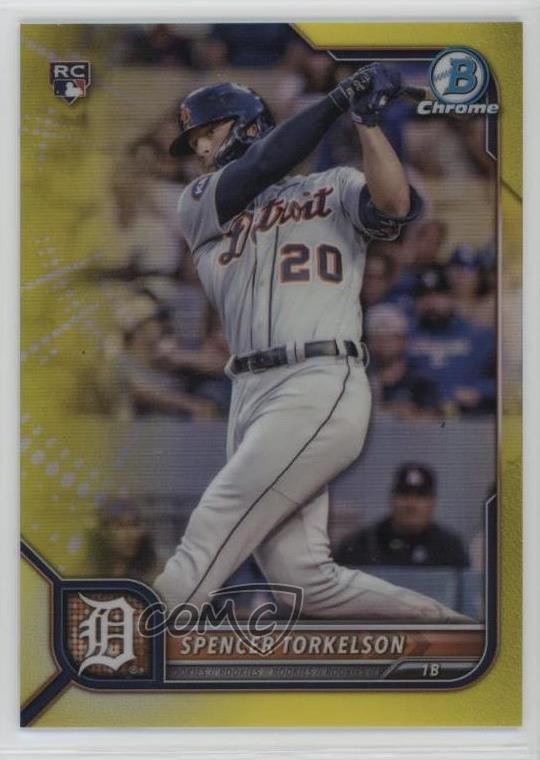 2022 Bowman Chrome Yellow Refractor 58/75 Spencer Torkelson #53 1i3i