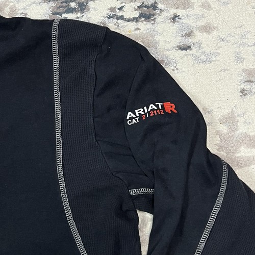 Ariat FR Work Knit Long Sleeve T Shirt Mens 3XL Black Flame Resistant Cat 2 2112 - Picture 4 of 12