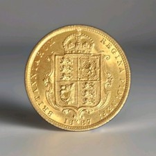 1887 Queen Victoria Jubilee Head Half Sovereign gold coin. in Mint Condition...