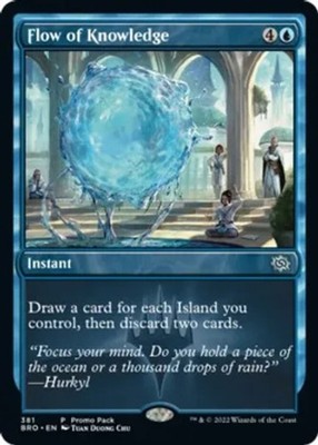 MTG Flow of Knowledge - Foil - Dark Frame Promo, Promo Pack, Lightly Played, Eng