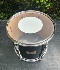 90's PEARL SESSION ELITE 14"x12'' UNDRILLED TOM DRUM MAPLE/ MAHOG BLACK LACQUER
