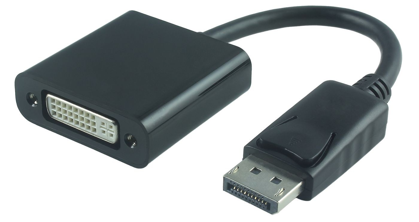 MicroConnect DPDVI015 DisplayPort 1.2 to DVI-I Adapter – 1920x1080 HDCP 0.15m