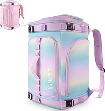 60L Ski Boot Bag Backpack with Helmet Compartment, Waterproof Ski Backpack for G