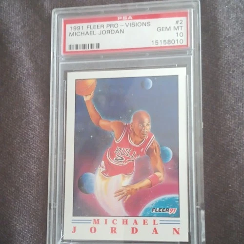 Fleer 1991 Pro-Visions Insert Michael Jordan Chicago Bulls #2 PSA 10