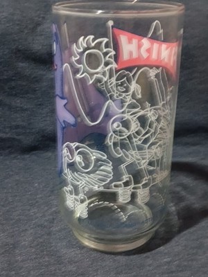 McDonald's 1977 Vintage Grimace Glass Cup Action Series. Great