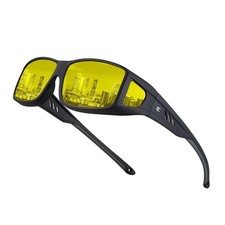 BIRCEN Night Vision Driving Glasses: Fit over Glasses for Men Women Nighttime...