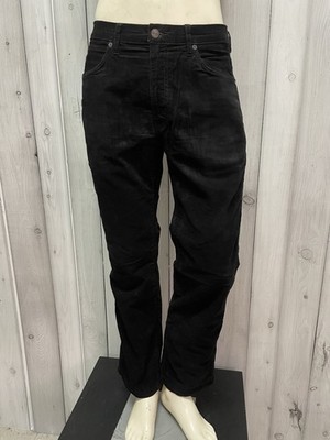 Wrangler Arizona Stretch Jeans Herren Slim Regular 34 Schwarz Cordjeans