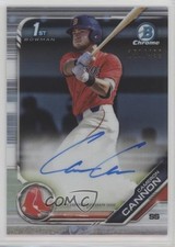 2019 Bowman Draft Chrome Pick Refractor /499 Cameron Cannon #CDA-CCA Auto 13c1
