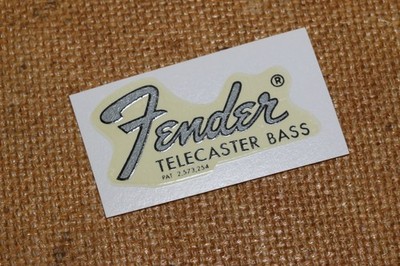 Fender  Tele Bass 68-72' Vintage cor. Waterslide Decal-Med.-Real Ink Silkscreen