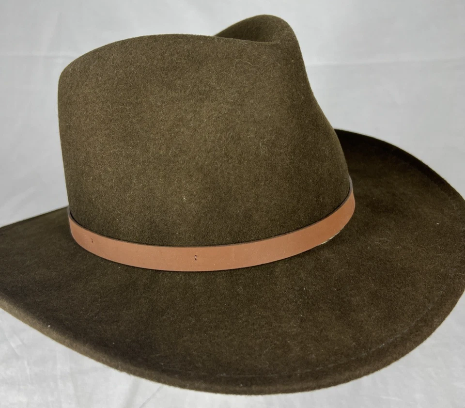 Sombrero Estilo Bowler Lana/Laine Marrón Lana Mediana WP5923 Hecho en EE. UU. Foto 4 de 4