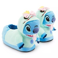 Disney Store Lilo  Stitch Plush Slippers Kids Sleepwear Scrump Costume Logo NEW