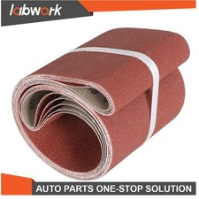 Labwork Premium Aluminum Sanding Belts 5 Pack 6" X 48" 80 Grit Red Sanding Belts