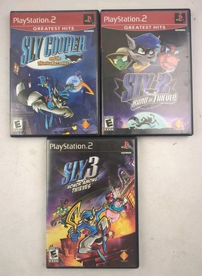 Sly Cooper 1 2 3 Trilogy PS2 3 Game Bundle Lot Band of Thieves Raccoonus Honor