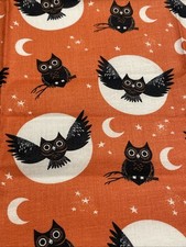 Halloween Owls Cotton Fat Quarter 18 x21