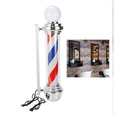 Barber Shop Pole Rotating Light Hair Salon Red/Blue/ White LED Stripes Sign Lamp