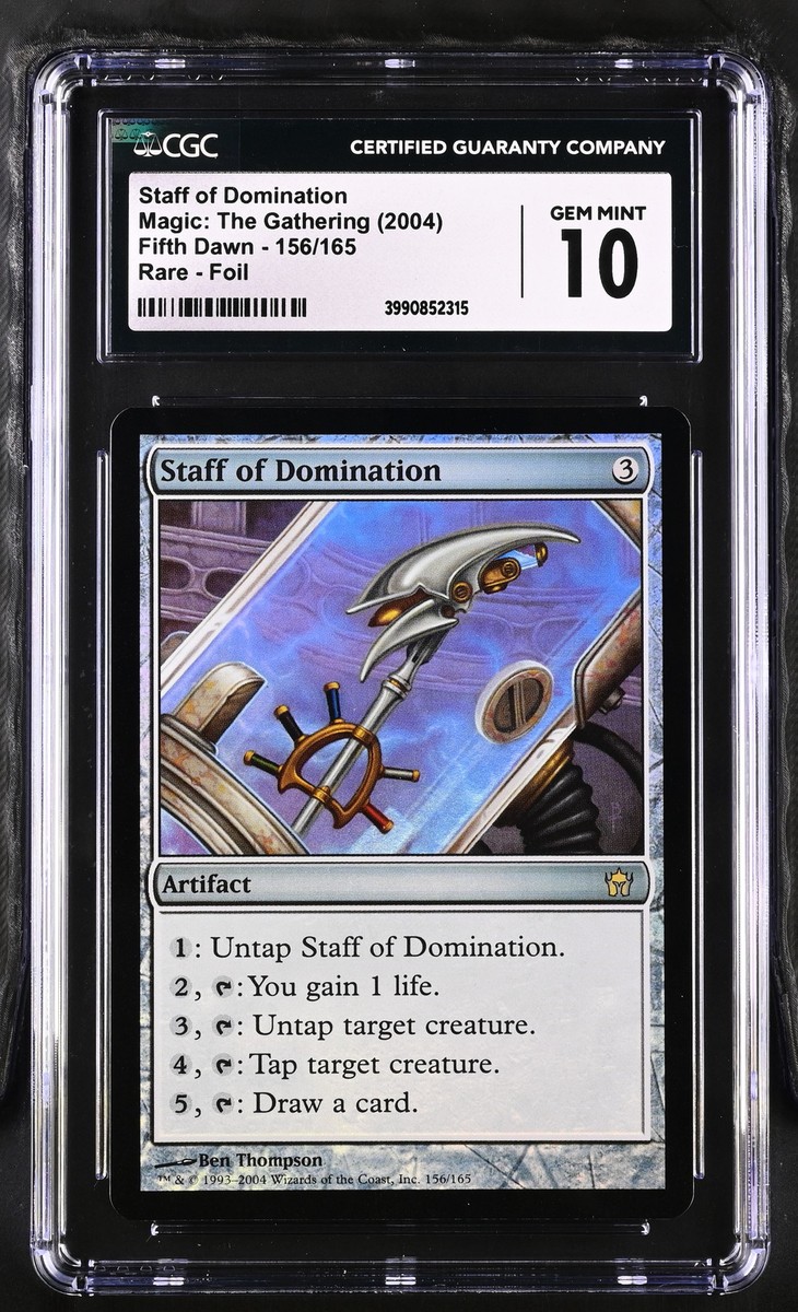 STAFF OF DOMINATION Fifth Dawn Foil Rare CGC 10 Gem Mint MTG