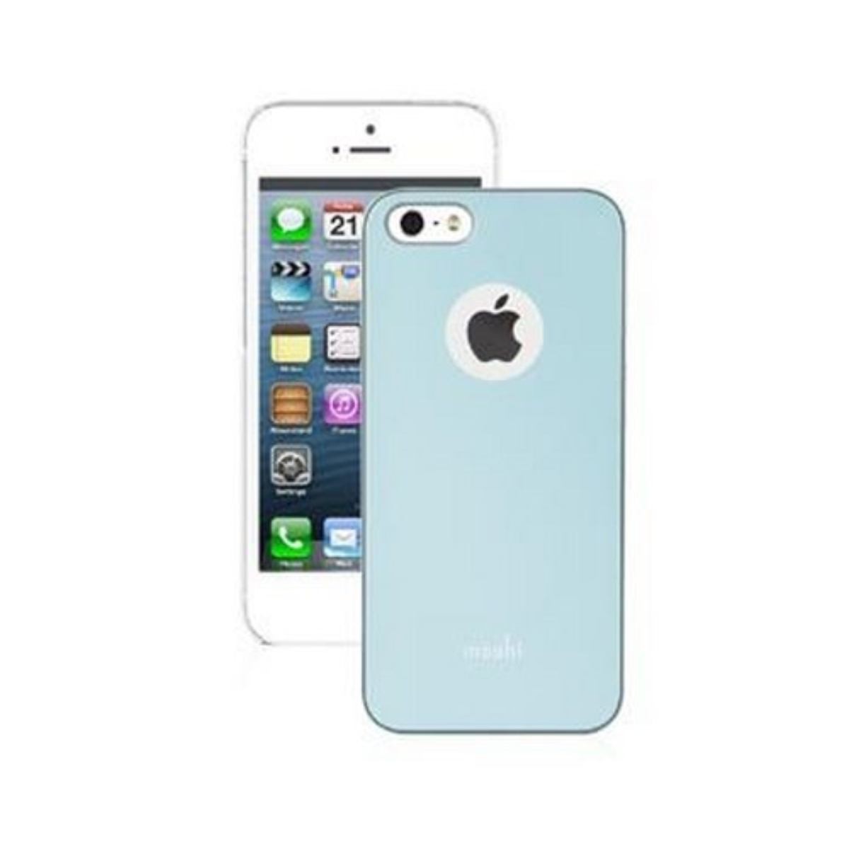 Coque Moshi iGlaze iPhone SE Bleu turquoise : protection fine élégante