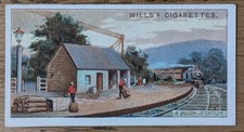 1915 Wills Overseas Dominions cigarette card #49 A Bush Station.