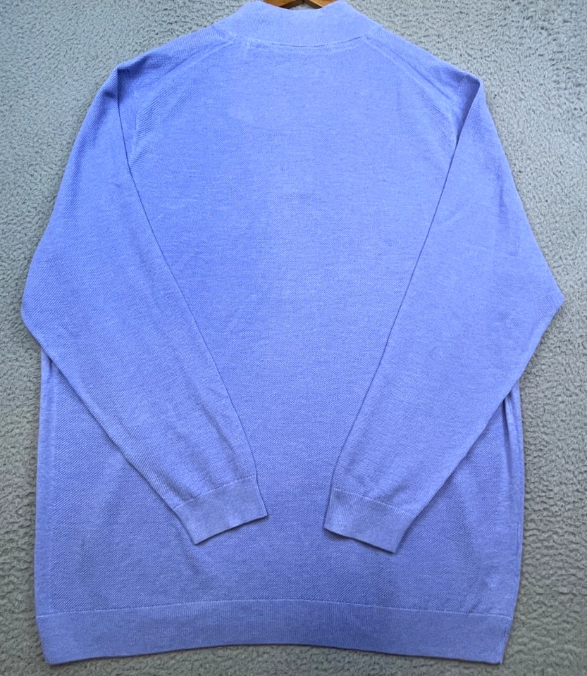 Tommy Bahama 1/2 Zip Sweater Mens 3XL Blue Coolmax Island Zone Pullover NWT - Image 3 of 4