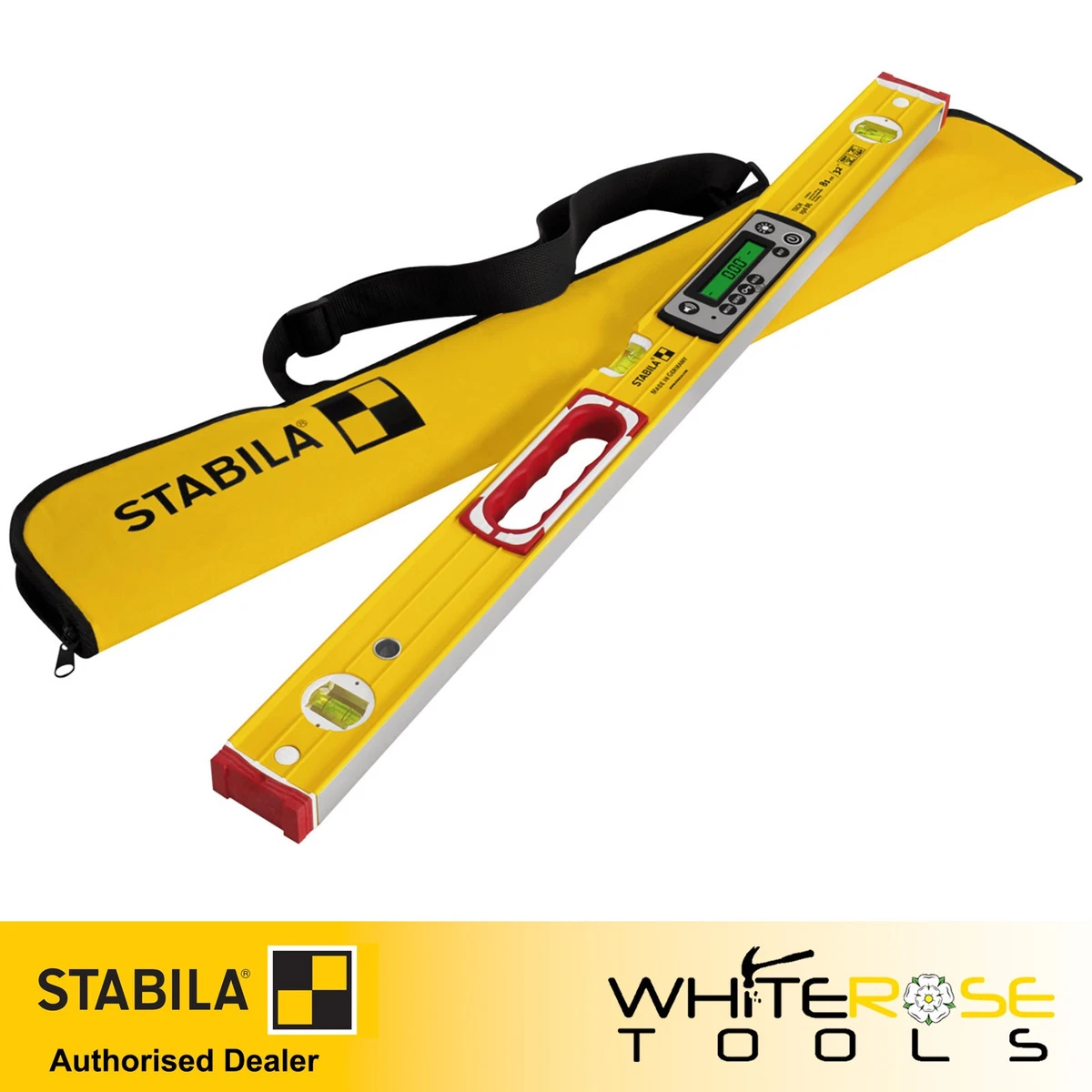 STABILA TECH 196 DL Nivel de Espíritu Digital Impermeable con Bolsa 81cm 19828