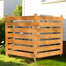 SUNYRISY 2 Panel Air Conditioner Fence Wood Privacy Screens Fence Panels Outdoor