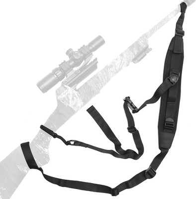 HUNTPAL No Drill Stalker Sling No Swivel Two Point Shotgun Sling, Universal Neop