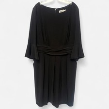 Eliza J Long Sleeve Black Dress Flared Sleeves 18W Women's