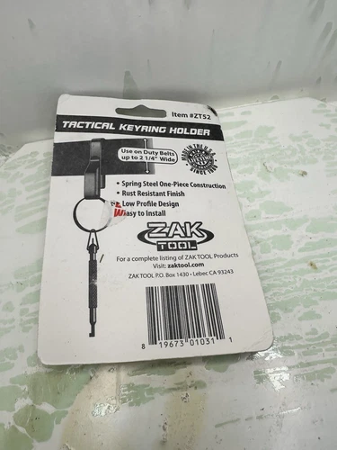 Zak Tool ZT52 战术隐形警察钥匙环支架(最大 2.25 英寸)黑色全新 - 第 2 张/共 2 张