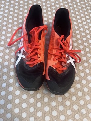 Asics  Hyper XC 2  Running Cleats Shoes Sneakers Size 7.5 Orange And Black