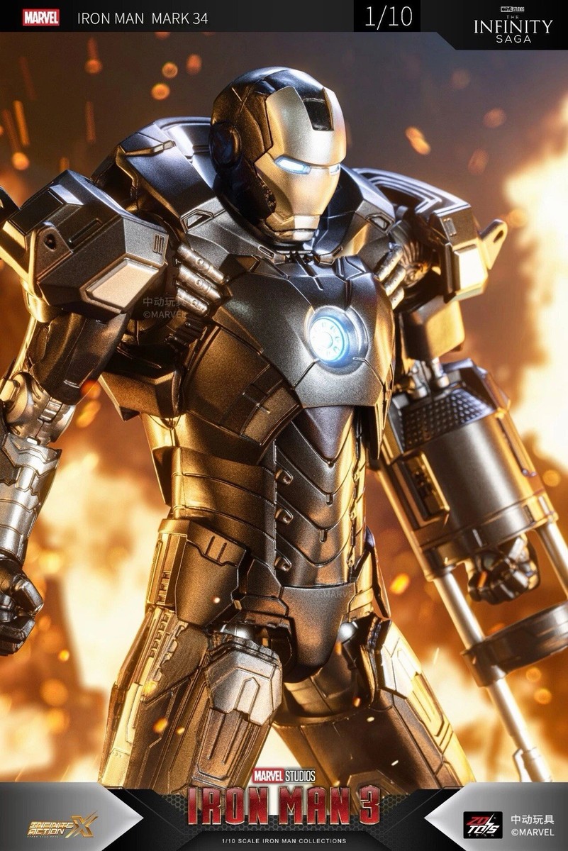 zd toys IRON MAN MARK 34 SOUTHPAW 1/10 action figure iron man 3