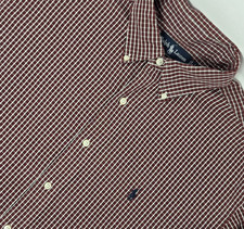 VINTAGE Ralph Lauren Yarmouth Red Plaid Shirt Men's Size 17 36/37 Button Down
