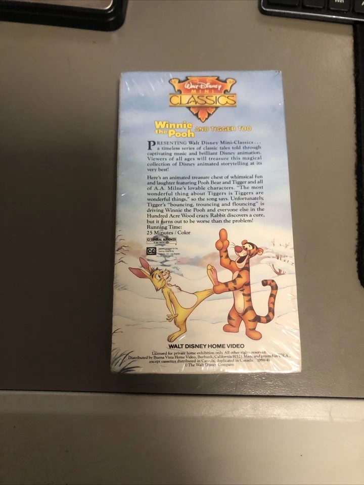 Winnie the Pooh and Tigger Too (VHS, 1991) New Sealed Free Shipping - Image 2 of 4