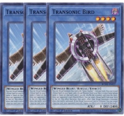 Yugioh - Transonic Bird x 3 - 1st Edition - NM