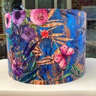 Blue Wild Meadow 30cm Table Lampshade Custom order for  trishcornwall2012