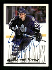 1995-96 Topps 71 Benoit Hogue signed auto JKAU1 BXCP25