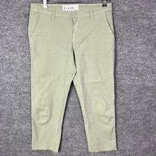 FRANK  EILEEN WICKLOW Womens Sz 6 Chino Raw Hem Pants