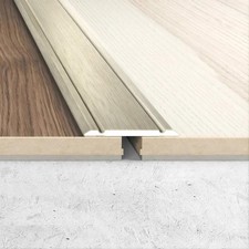 Bleached Oak Self Adhesive Door Threshold Wood Effect Aluminium Floor  930x30mm