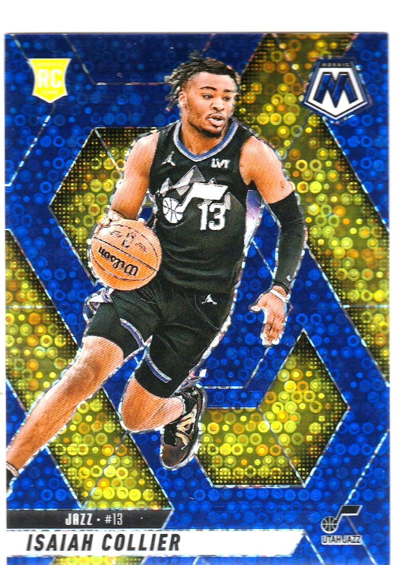 Isaiah Collier 2024-25 Panini Mosaic Fast Break Blue Prizm RC (61/85) #222