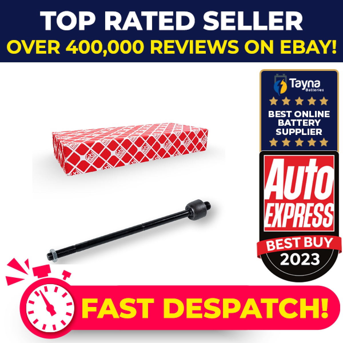 Inner Rack End fits LAND ROVER DISCOVERY Mk3 2.7D 04 to 09 Tie Rod Joint Febi