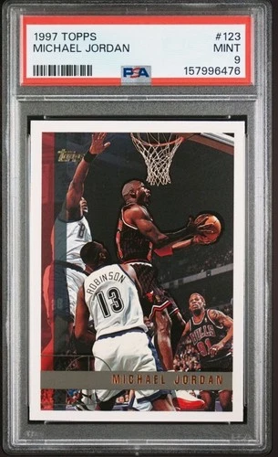 1997 Topps MICHAEL JORDAN #123 PSA 9 NBA Chicago Bulls AIR MJ HOF