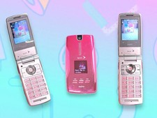 Vtg Y2K Pink Sanyo Camera Flip Cell Phone. Rare.Works 