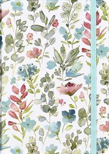 Floral Watercolor Journal Deluxe binding with gold gilded pages 