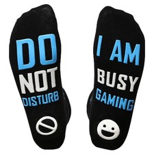 Do Not Disturb I'm Gaming Socks Funny Christmas Gifts for Teen Boys Men