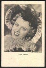 AK Schauspieler Gretl Theimer mit Hut und strahlendem Lächeln in die Kamera 