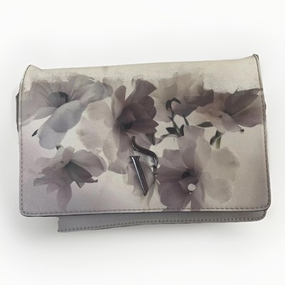 Simply Vera Grays Mauve Purple Floral Crossbody Organizer Soft Leather Vera Wang