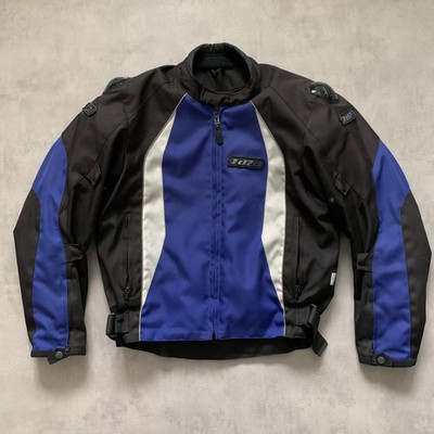 Tuzo blau/schwarze Motorradjacke Gr. 42 Scotchlite 3M Armour Motorrad Biker