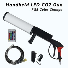 CO2 Jet Machine LED 7 Colors CO2 Spray Cannon CO2 Gun Kit Party Club DJ Confetti