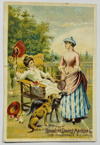 1880’s Household Sewing Machine, Providence, R. I. Victorian Trade Card!!