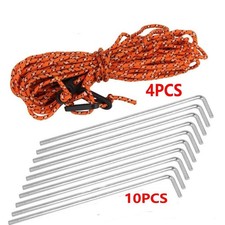 10 Pack Multi-Purpose Steel Tent Stakes, for Camping, Garden, and Tarp